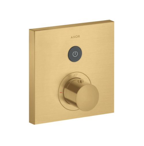 AXOR-HG-AXOR-ShowerSelect-Thermostat-Unterputz-eckig-fuer-1-Verbraucher-Brushed-Gold-Optic-36714250 gallery number 1